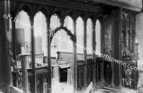 CHURCH OF ST HELEN INTERIOR SHOWING SCREEN FORM N. (PULPIT)